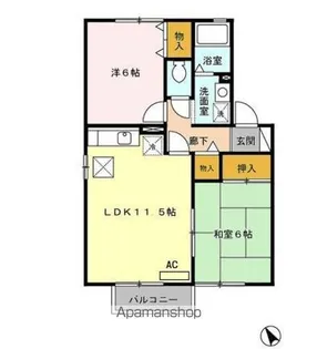 カリーノ川原崎【1階】の間取り