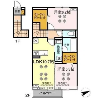 ラフィーユII【2階】の間取り