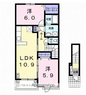 サニープレイスⅡ【2階】の間取り