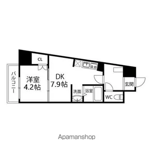 アスコット大和町【207号室】の間取り