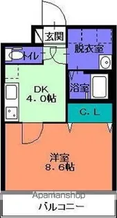 ヒーローマンション黄金Ⅱ【202号室】の間取り