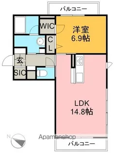 ベレオ シャトノワール【2階】の間取り