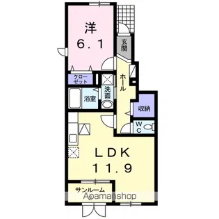 グランディール【1階】の間取り