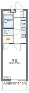 レオパレスひすい【2階】の間取り