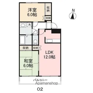 DMハイツA・B【B102号室】の間取り