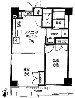 クレアシオン中野北【702号室】の間取り