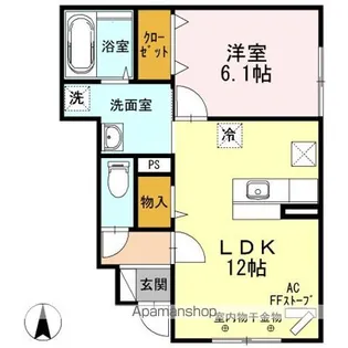 ラフィーネ東城北【1階】の間取り