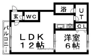 カントリーアヴェニュー【407号室】の間取り