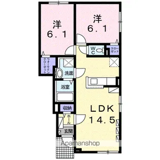 ディミータ【1階】の間取り