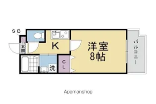 サクシード西大手筋【101号室】の間取り