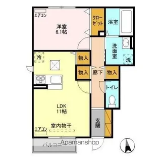 ゼピュロス学園の森 F【1階】の間取り
