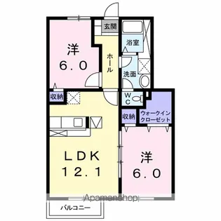 ルミナス北島A【1階】の間取り