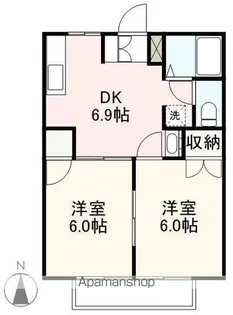 シャルムM【A202号室】の間取り