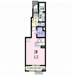 ヴィラ ハナブサ【1階】の間取り