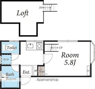 ダイナスティ松戸【1階】の間取り