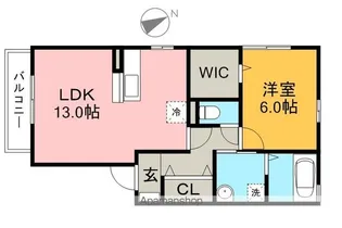 高知県高知市鴨部【アパート】の間取り