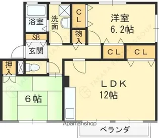モンマルトル【1階】の間取り