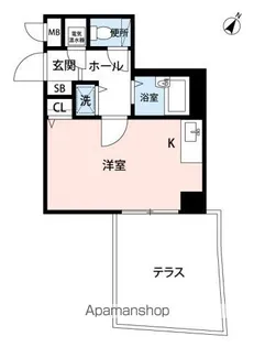 JGM渡辺通南2【101号室号室】の間取り