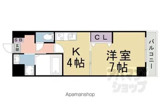 イクスコート大津駅前【902号室】の間取り