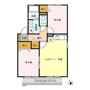 リバティー AB【1階】の間取り