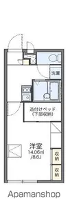 レオパレスグランビューⅡ【204号室】の間取り
