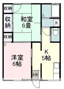 コウサンハイツⅠ【102号室】の間取り