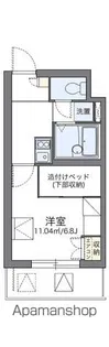レオパレスシェル都Ⅲ【2階】の間取り