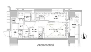 東京都新宿区南山伏町【マンション】の間取り