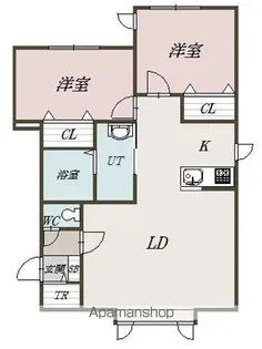 オーベル11条B【102号室】の間取り