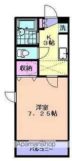 ベルハイツ末広【205号室】の間取り