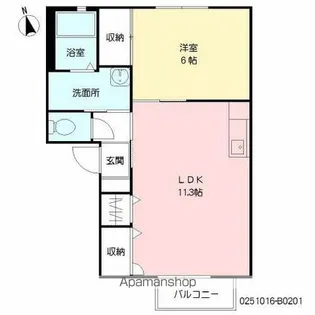 T・Yファミール Ⅱ棟【201号室】の間取り