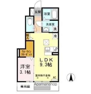 グランドゥール B【1階】の間取り