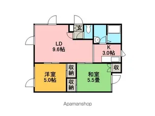 グランフルーヴ曙【1階】の間取り