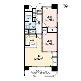 フェリシア柳都【7階】の間取り