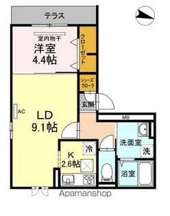 D−ROOM姪浜駅南【1階】の間取り