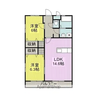 インペリアル山口【1階】の間取り