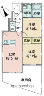 パルティールA【101号室】の間取り