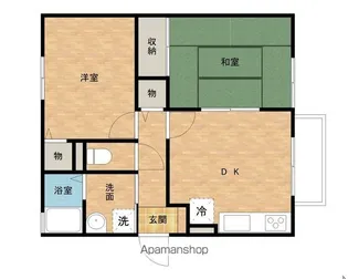 紙屋ハウス5番館E棟【2階】の間取り