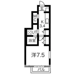 LA ROUTE 中町【1階】の間取り