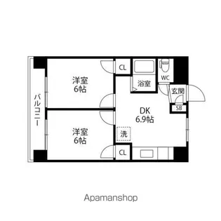 DKレジデンス泉中央【702号室】の間取り