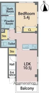 アル・羽ノ浦A【105号室】の間取り