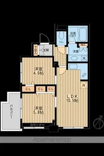 クリオ上野毛ラ・モード【9階】の間取り