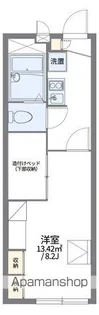 レオパレスしゃら【2階】の間取り