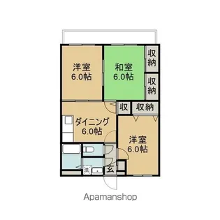 ロイヤルハイツ【302号室】の間取り