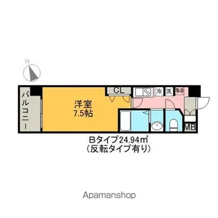 グランカーサ千代田(旧名称ASレジデンス千代田【502号室】の間取り