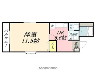 ハイム成東【201号室】の間取り