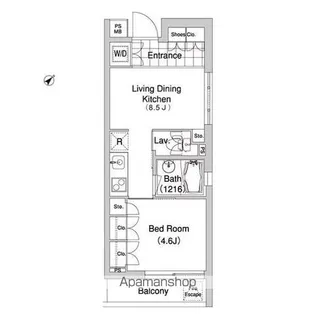 コンフォリア早稲田【3階】の間取り