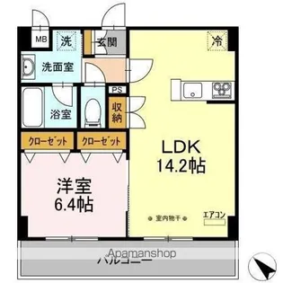 GRAND VERT (グランヴェール)【2階】の間取り