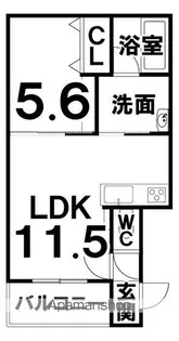 ANTIQUE(アンティーク)【106号室】の間取り