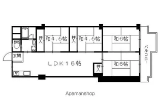 メガロコープ西陣【765号室】の間取り